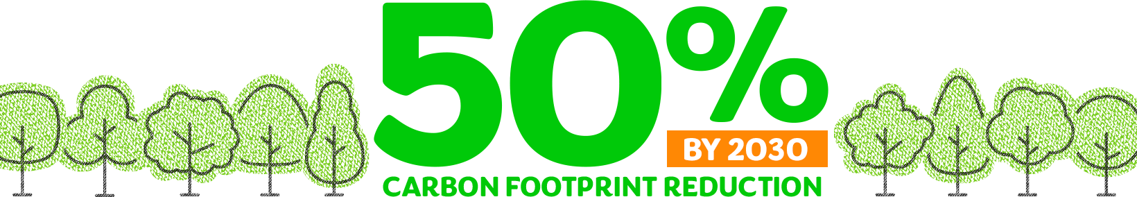 50% carbon footprint reduction by 2030.