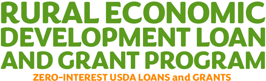 Rural economic development loan and grant program. Zero-interest USDA loans passed through to local businesses.