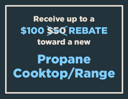 Up to $100 off Propane Cooktop/Range