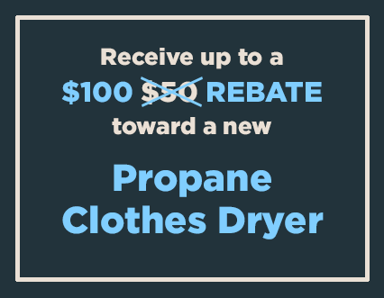 Up to $100 off Propane Clothes Dryer