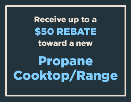 Up to $50 off Propane Cooktop/Range