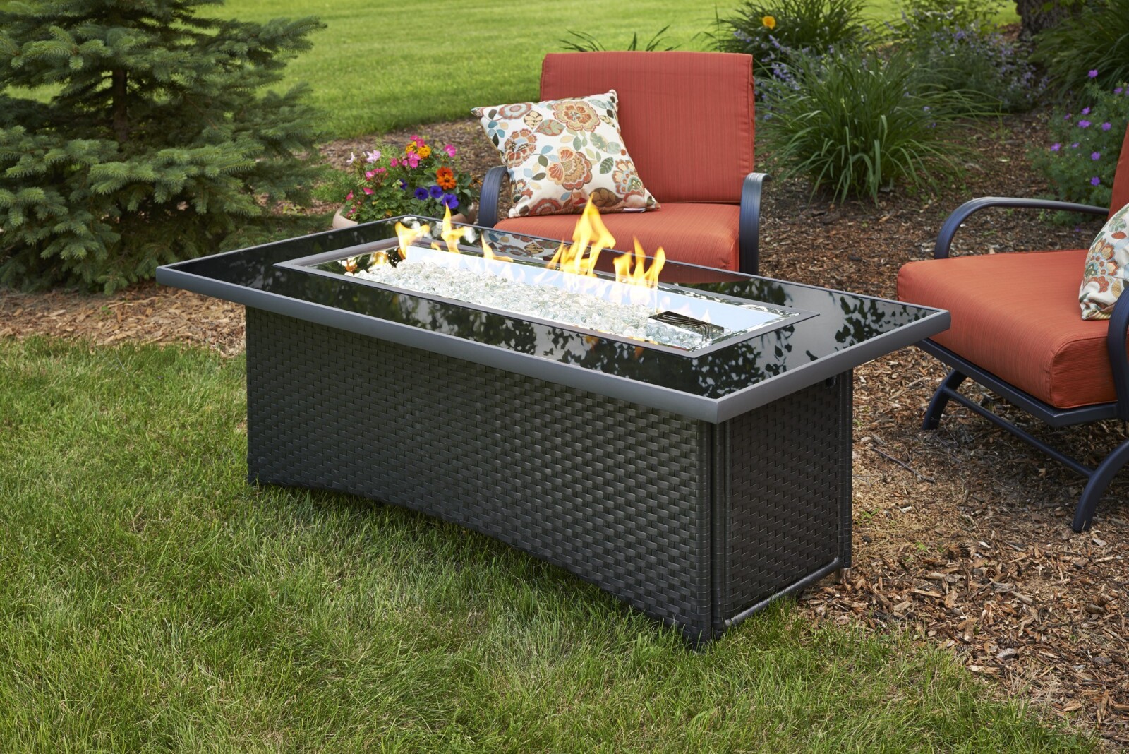 Outdoor Greatroom Co Balsam Montego Linear Gas Fire Pit Table 
